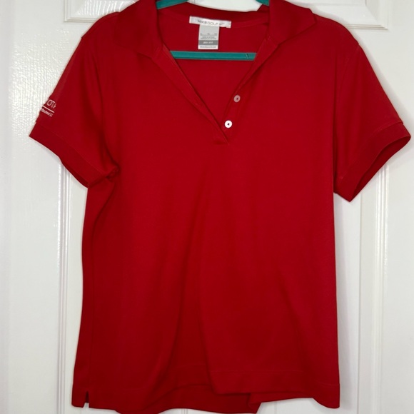 Nike Tops - Nike Red Dri-FIT Polo Golf Women's Shirt Size XL